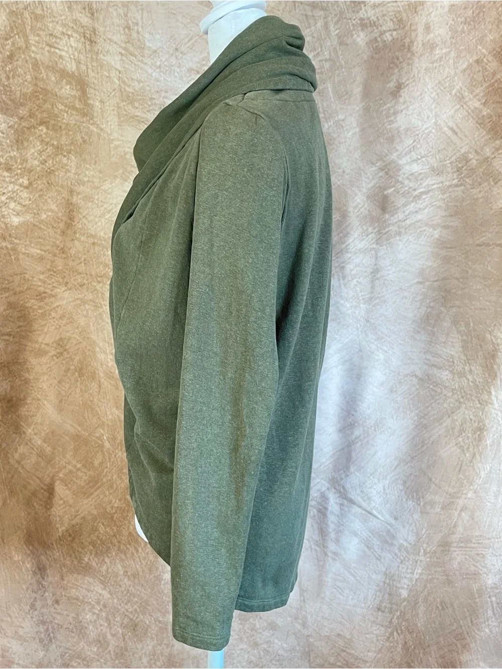 Ursa Minor Draped Olive Green Wrap Sweater size Small